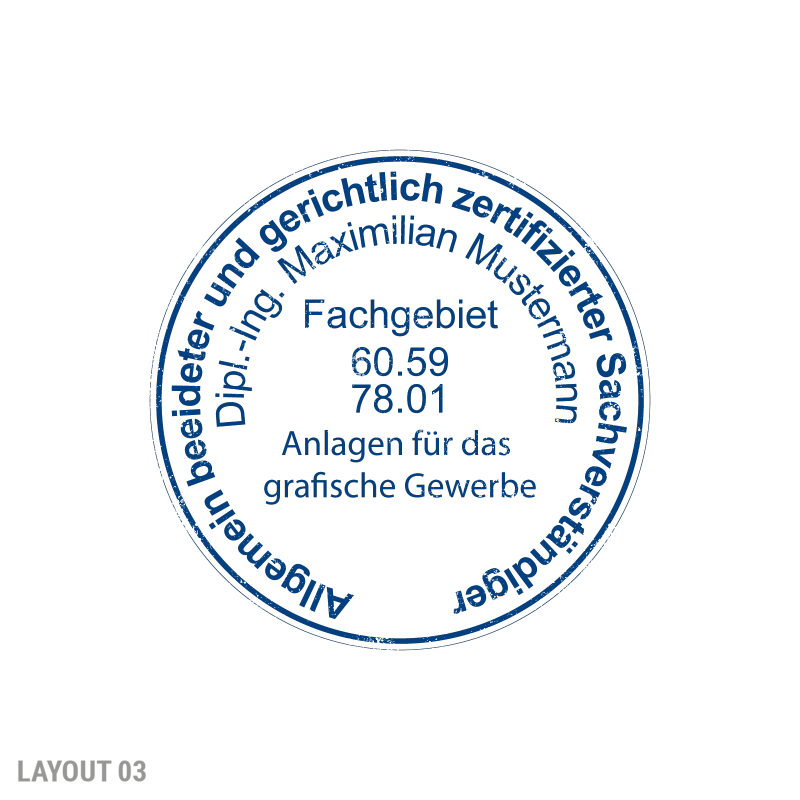 Sachverständigen-Stempel | ⌀40mm Spezialstempel